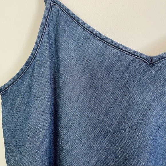 Gap 1969 Blue Denim Chambray Camisole Tank Top with Spaghetti Straps Siz… - Picture 5 of 10
